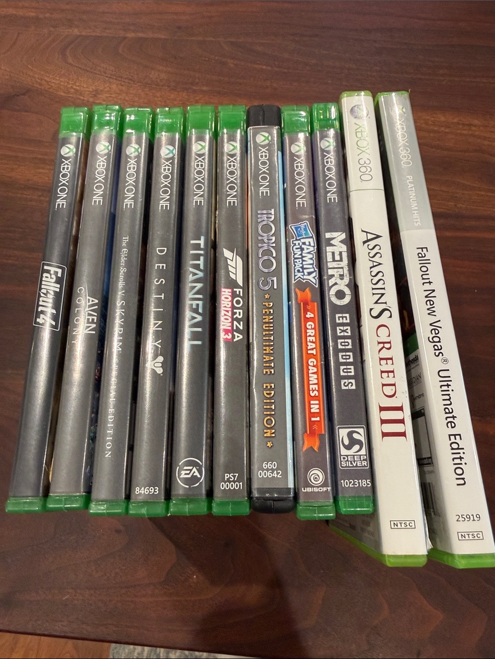 Microsoft Xbox Game Bundle with Green and White Spines
